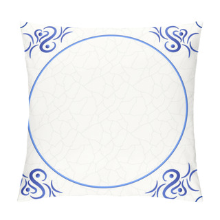 Personality  Original Design Of A Traditional Delft Blue Tile With Room For Text Pillow Covers