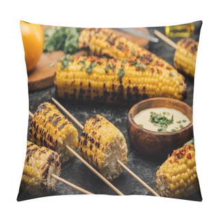 Personality  Grilled Corn With Spices Pillow Covers