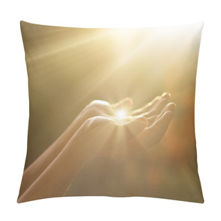 Personality  Respect And Pray On Nature Background Pillow Covers