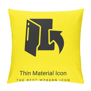 Personality  Arrow Minimal Bright Yellow Material Icon Pillow Covers