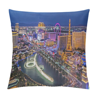 Personality  Las Vegas Nevada 2018 09 15 Panoramic View Of The Las Vegas Strip Pillow Covers