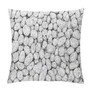 Personality  Photo Of White Stones Texture Surface Background. Pillow Covers