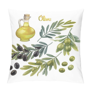 Personality  Watercolor Olive Collection Pillow Covers