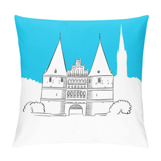 Personality  Holstentor Lubeck Sketch Pillow Covers