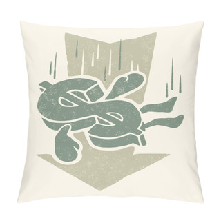 Personality  Falling Dollar Pillow Covers