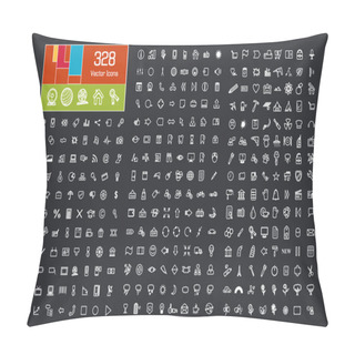 Personality  Icons Set Pillow Covers