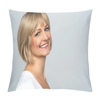 Personality  Smiling Middle Aged Woman Pillow Covers