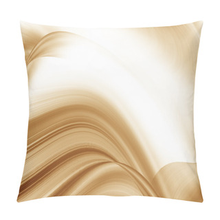 Personality  Brown Abstract Background Texture Smooth Wave Pattern, May Use To Coffee Advertising Pillow Covers