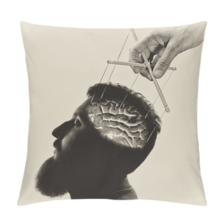Personality  Control Over The Brain  Bw Pillow Covers