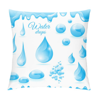 Personality  Collection Of Water Droplets Of Different Shapes Pillow Covers