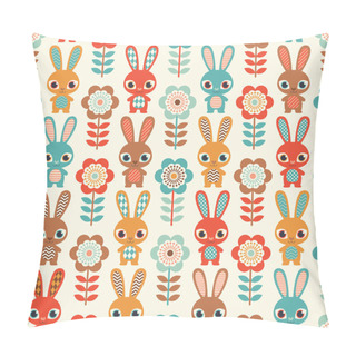 Personality  Seamless Rabbit Pattern Pillow Covers