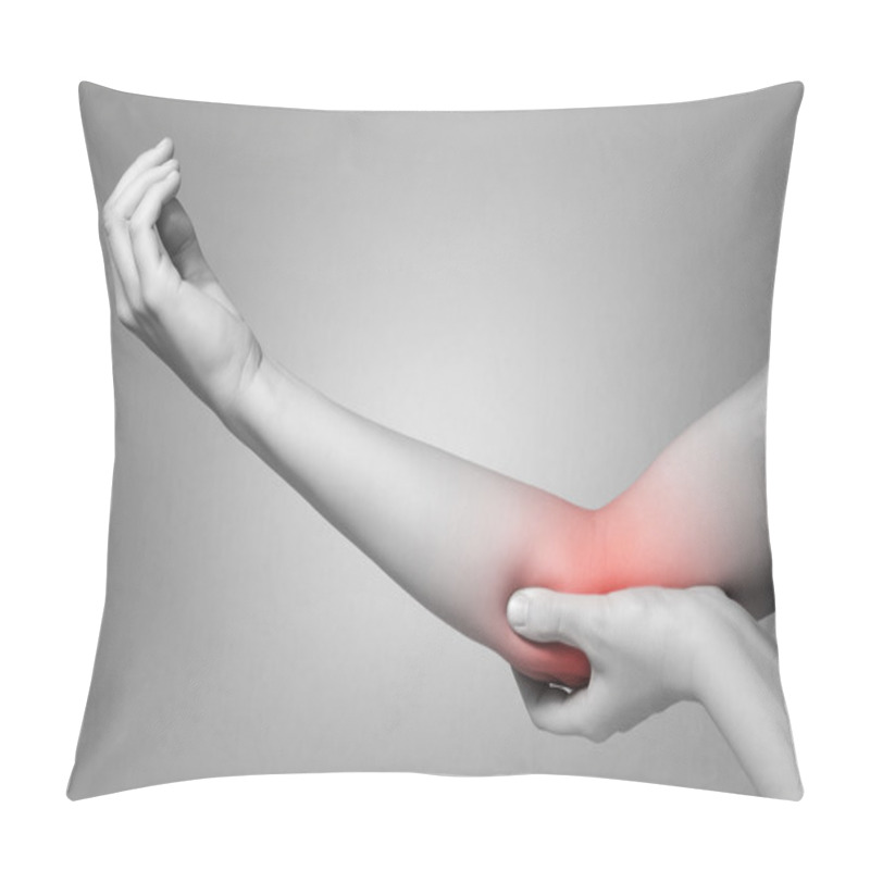 Personality  Woman With Elbow Pain Pillow Covers