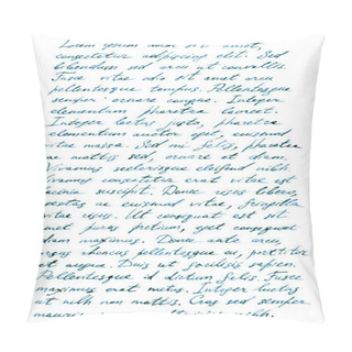 Personality  Hand Writing Page Notes - Latin Text Lorem Ipsum Pillow Covers