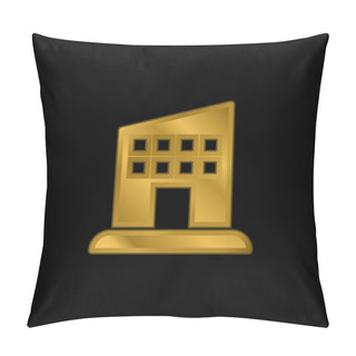 Personality  Appartment Gold Plated Metalic Icon Or Logo Vector Pillow Covers