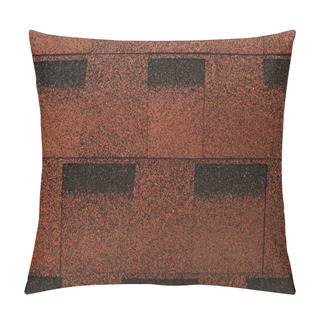 Personality  Top View Of Brown, Bituminous Roofing Tiles With Geometric Pattern Pillow Covers