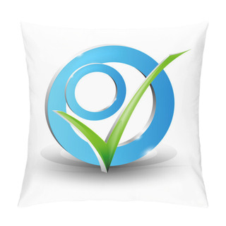 Personality  Check Mark. Vector Illustration Pillow Covers