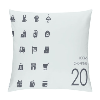 Personality  Set Of Shopping Icons Pillow Covers