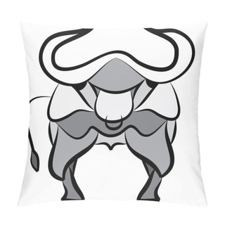Personality Black Bull Pillow Covers