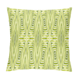 Personality  Green Seamless Border Scroll. Geometric Watercolor Pillow Covers