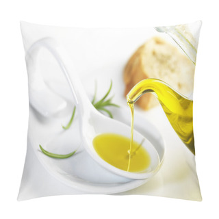Personality  Virgin Olive Oil Pouring In A Spoon Pillow Covers