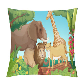 Personality  Animals In The Jungle Pillow Covers