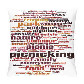 Personality  Picnicking Word Cloud Pillow Covers