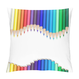 Personality  Color Pencils Wave Pillow Covers