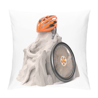 Personality  Helmet And Wheel In Mountains Pillow Covers