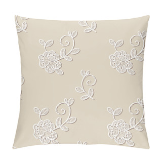 Personality  Old Lace Background, Ornamental Flowers. Pillow Covers