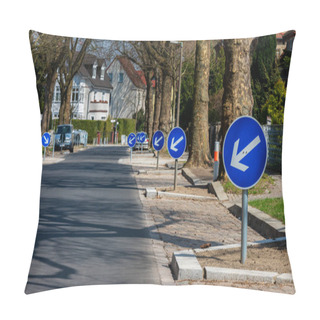 Personality  Traffic Signs In An Abundance In A Side Street In Berlin Pillow Covers