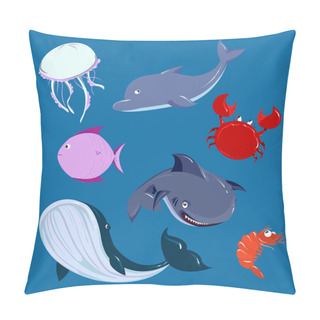 Personality  Cartoon Sea Animals Set Pillow Covers