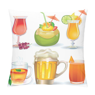 Personality  Set Of Drinks Pillow Covers