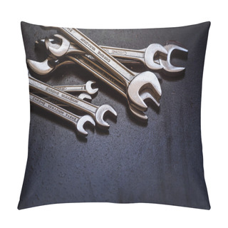 Personality  Set Of The Stainless Steel Wrench Pillow Covers