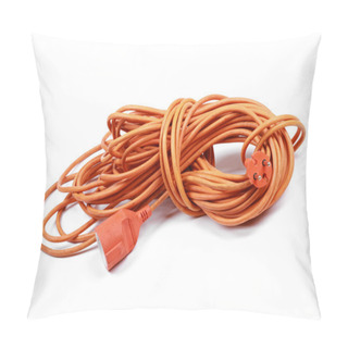 Personality  Electric Extension Cord Isolated On White Background Pillow Covers