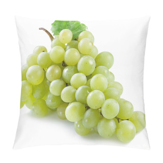 Personality  Bunch Of White Grapes On The White Background. Pillow Covers