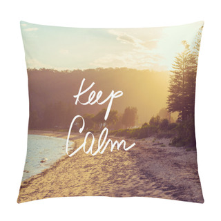 Personality  Handwritten Text Over Sunset Beach Background Pillow Covers