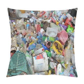 Personality  Plastic Garbage In A Landfill Pillow Covers