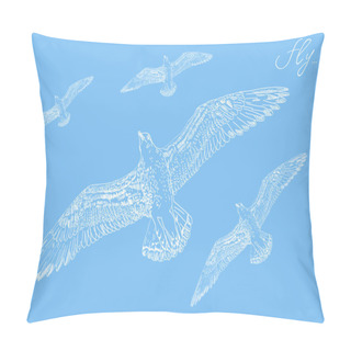 Personality  Seagull Background Pillow Covers