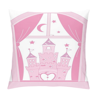 Personality  Pink Princess Castle Pillow Covers