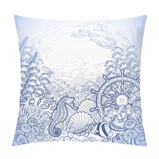 Personality  Graphic Coral Reef Design Pillow Covers