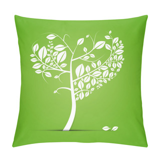 Personality  Heart Shaped Tree On Desert Pillow Covers