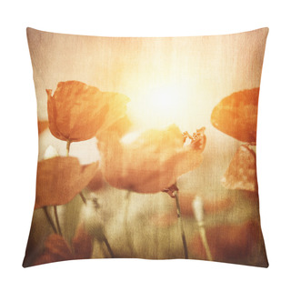 Personality  Poppies Field Pillow Covers