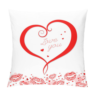 Personality  Valentines Composition Of The Hearts Pillow Covers
