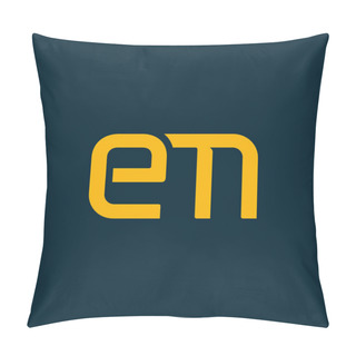 Personality  Connected Logo With Letters EM Pillow Covers