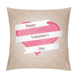 Personality  Valentine Day Background. Vector Illustration. Pillow Covers