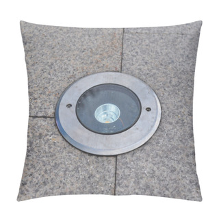 Personality  Garden Lighting Installed In Stone Pavement. Stone Path To The House With Night Illumination. Pillow Covers