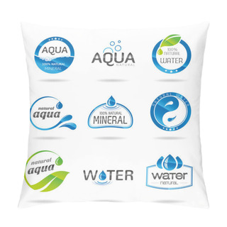 Personality  Water Design Elements. Water Icon Pillow Covers