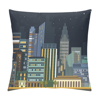 Personality  City Landscape Night View Pillow Covers