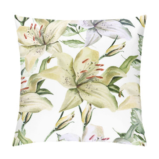 Personality  Romantic  Pattern With Flowers Lilies And Roses. Pillow Covers