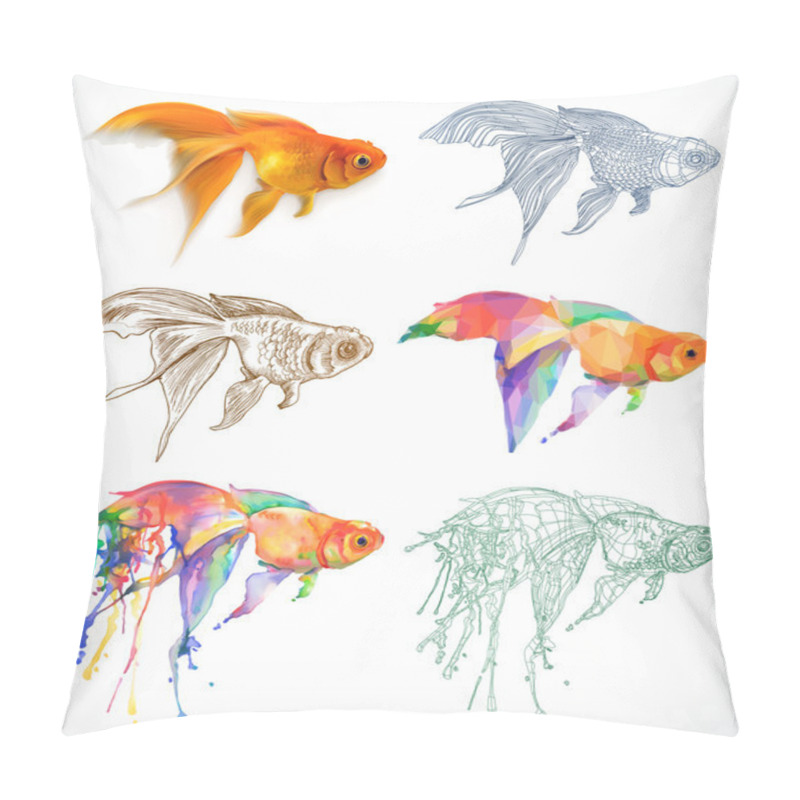 Personality  Goldfish, different styles pillow covers